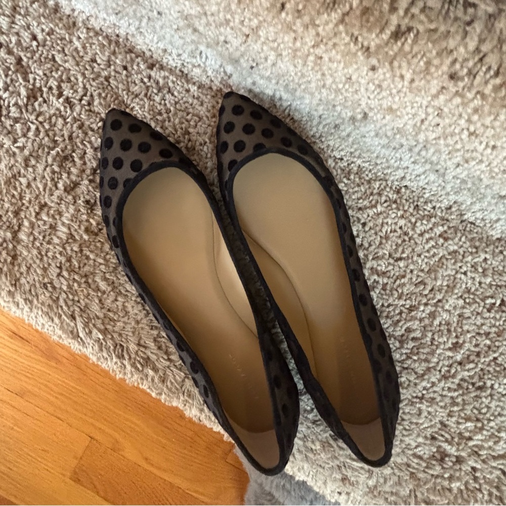 Ann Taylor Black Polka Dot Flats